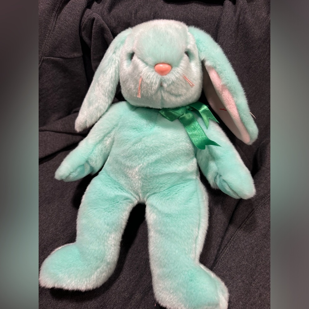 TY ORIGINAL BEANIE BUDDIE Aqua bunny